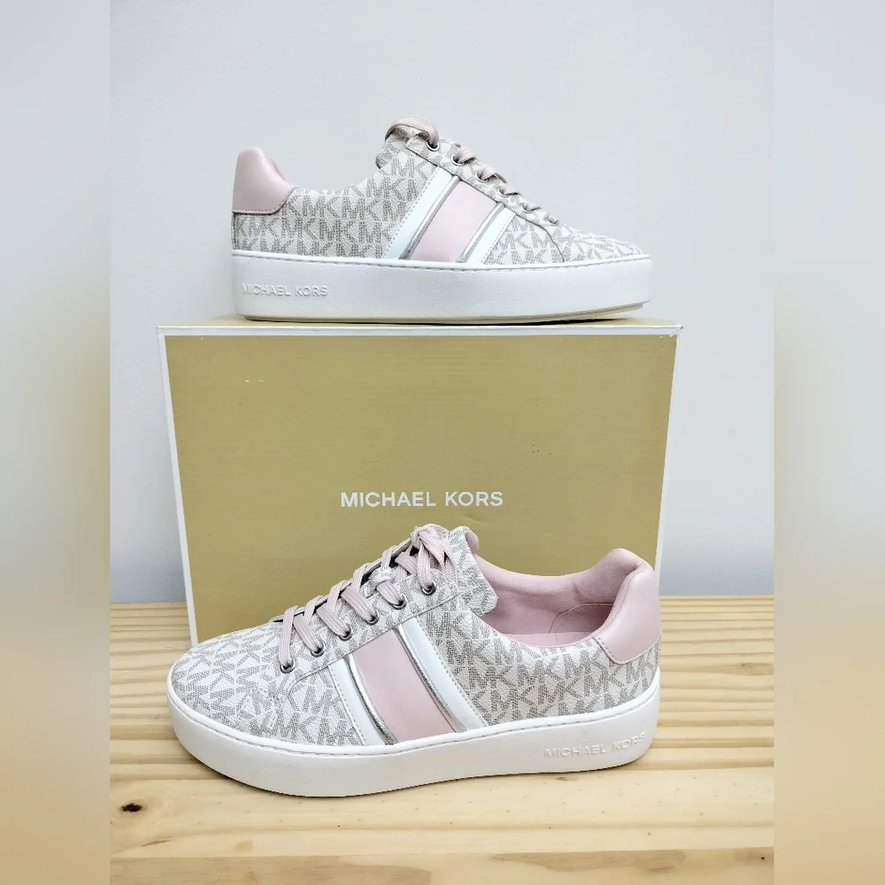MICHAEL KORS Pink and Gray Sneakers - Picture 2 of 8